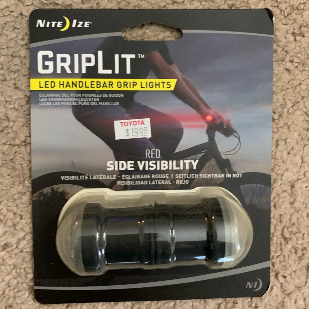 LED handlebar grip lights (red)